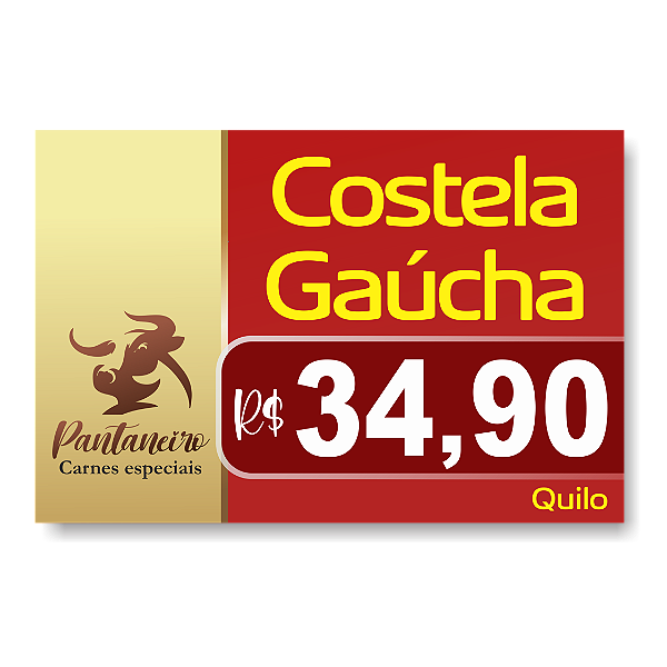 Placa de preço em PVC 30x20cm - Layout Personalizado