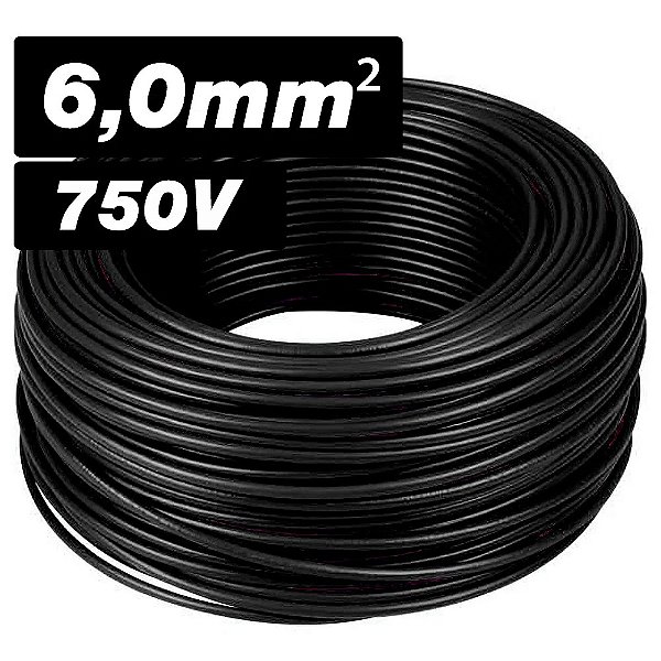 Cabo Flexível 6,0mm² 450/750V Metro