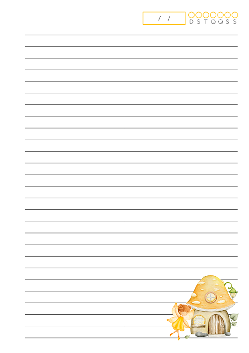 Caderno A5 pautado - Coleção Fadinhas - ilustração 4