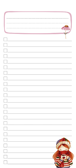 Bloco TO DO LIST - 9x21 - coleção meninas