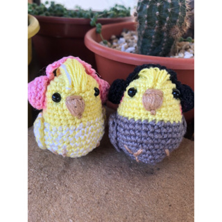 Calopsita Amigurumi de fone de ouvido