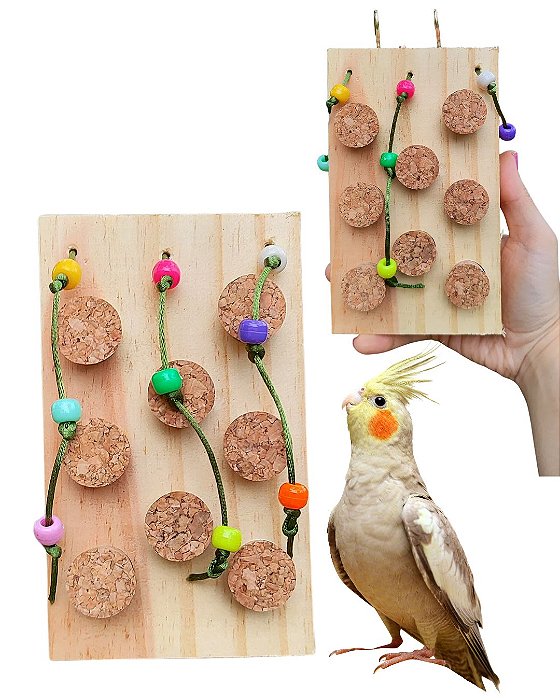 Bica Rolha - Brinquedo Enriquecimento Ambiental para Aves