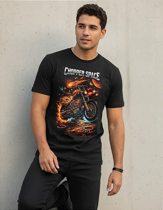 Camiseta Moto Chopper Space Motor MC Mamba Motors