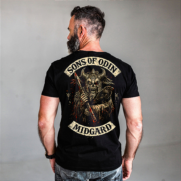 Camiseta Moto Sons Of Odin Midgard Motor MC Mamba Motors