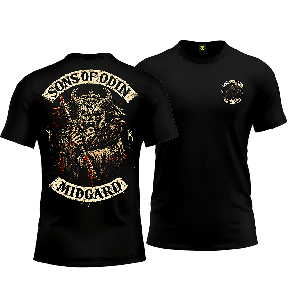 Camiseta Moto Sons Of Odin Midgard Motor MC Mamba Motors