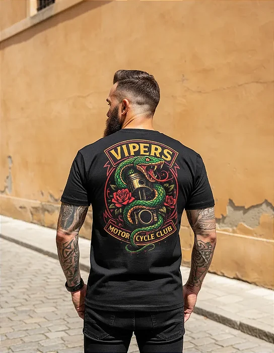 Camiseta Moto Vipers Motor MC Mamba Motors