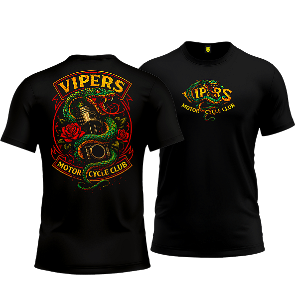 Camiseta Moto Vipers Motor MC Mamba Motors