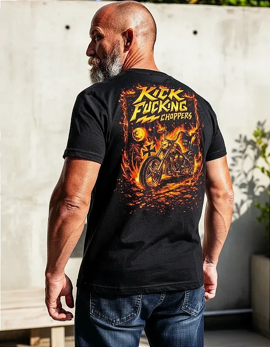 Camiseta Moto Kick Fucking Choppers Motor MC Mamba Motors