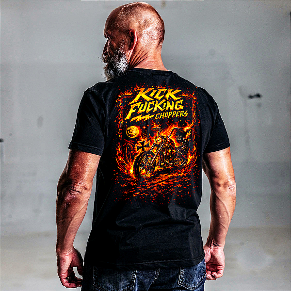 Camiseta Moto Kick Fucking Choppers Motor MC Mamba Motors