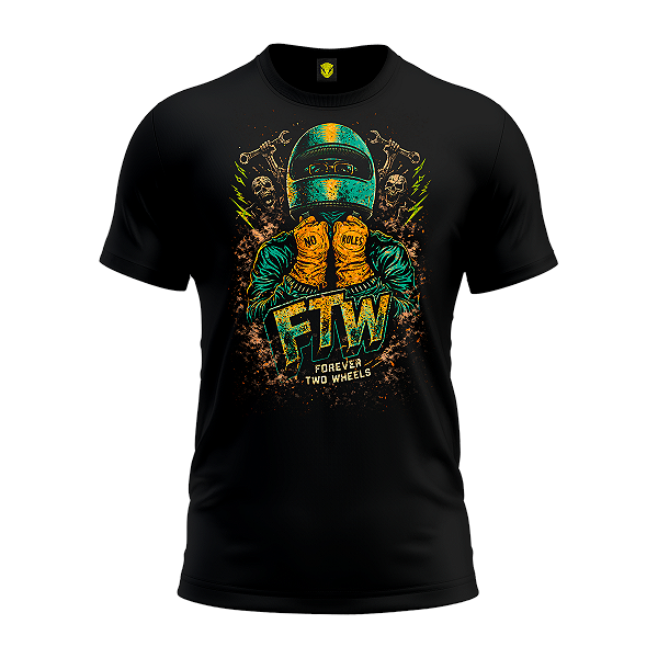 CAMISETA MOTO FOREVER TWO WHEELS MAMBA