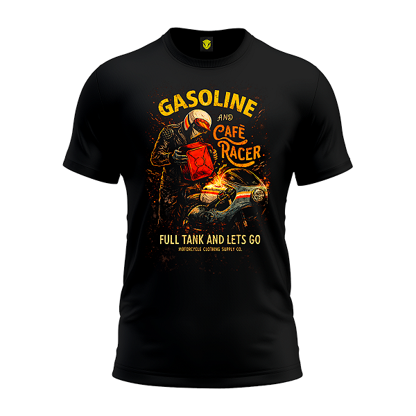 CAMISETA MOTOR GASOLINE AND CAFE RACER MAMBA