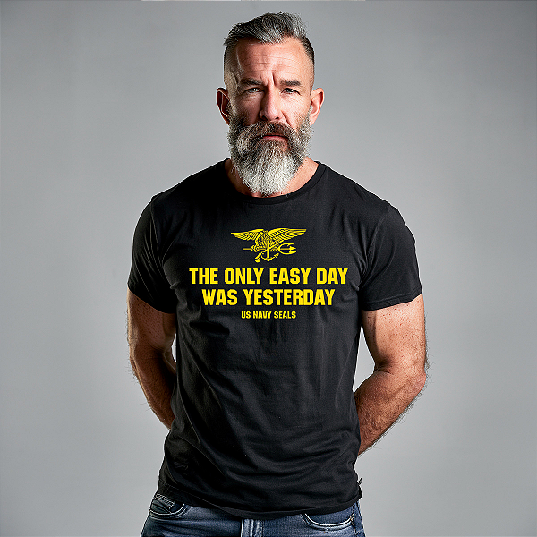 Camiseta Militar Navy Seals The Only Easy Day Mamba