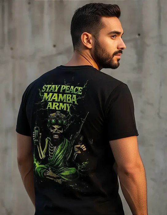 Camiseta Militar Mamba Army Monster RIP Stay Peace