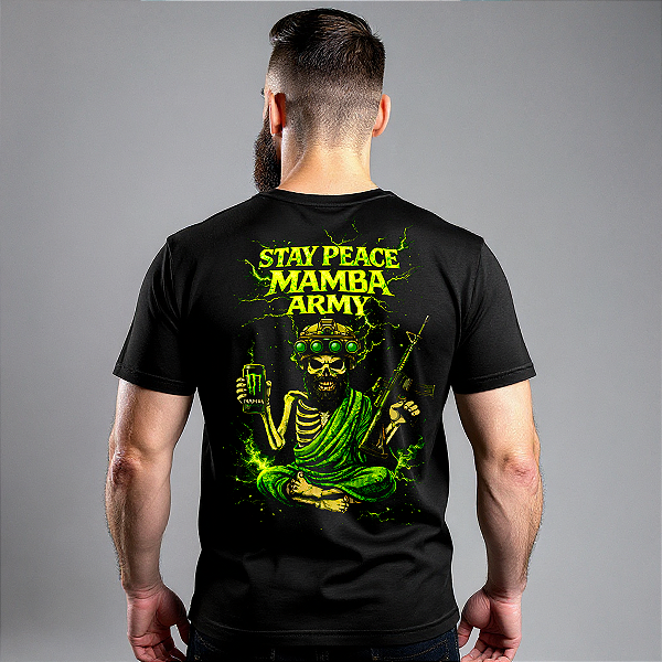 Camiseta Militar Mamba Army Monster RIP Stay Peace