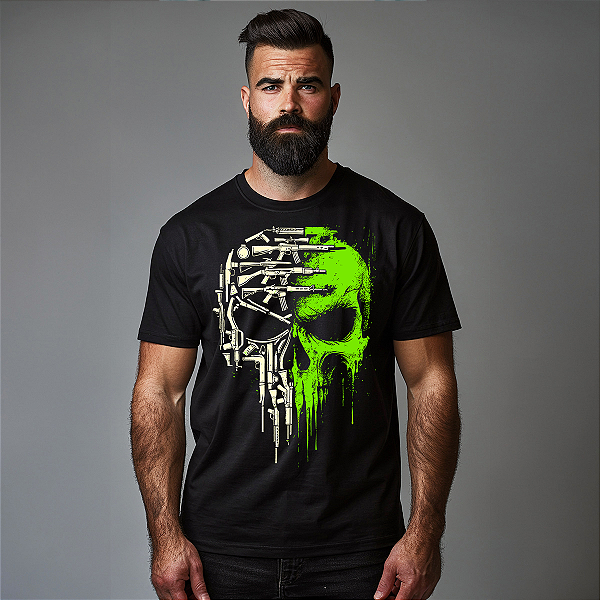 Camiseta Militar Punisher Guns o Justiceiro Mamba