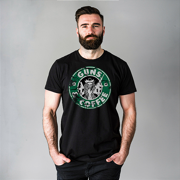 Camiseta Militar Guns & Coffee