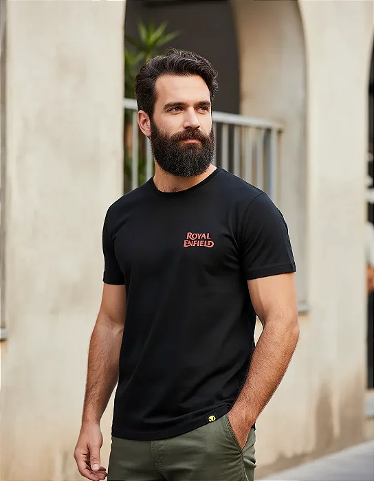 Camiseta royal enfield minimalista mamba army