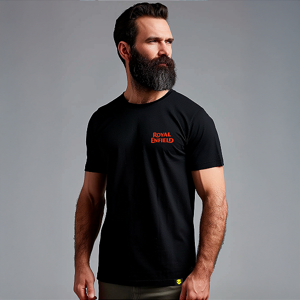 Camiseta royal enfield minimalista mamba army