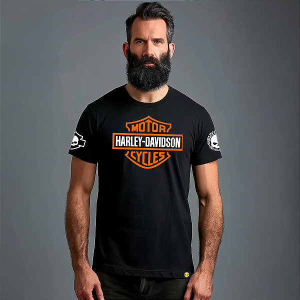 Camiseta harley davidson classic estampas costas
