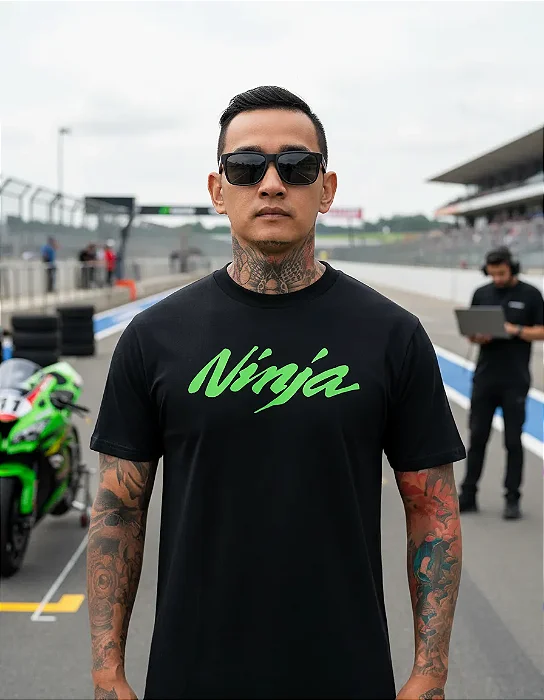 Camiseta Kawasaki Ninja Racing Sports Simples Mamba