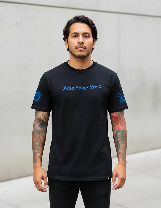 Camiseta yamaha revs your heart azul
