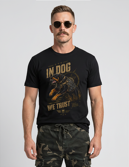 Camiseta Mamba Army In Dog We Trus Rottweiler