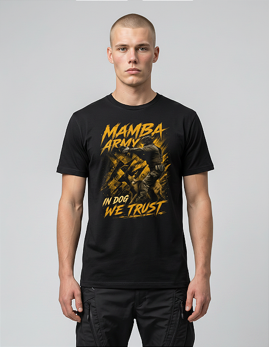 Camiseta Mamba Army In Dog We Trus Pastor belga malinois