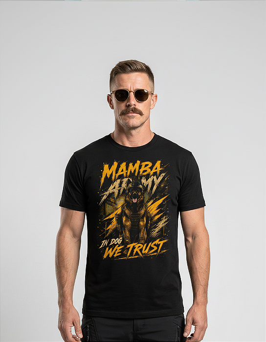 Camiseta Mamba Army In Dog We Trust German Shepherd K9