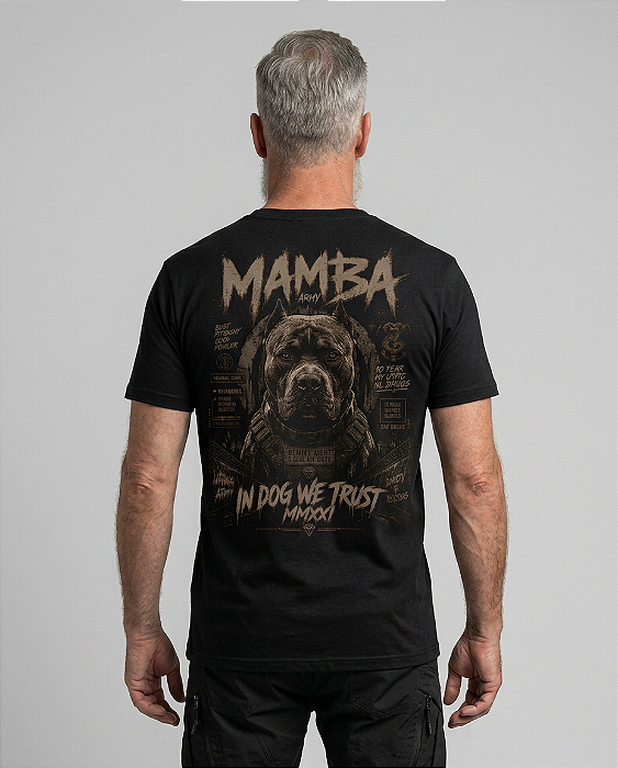 Camiseta Mamba Army In Dog We Trust Pitbull War Dog
