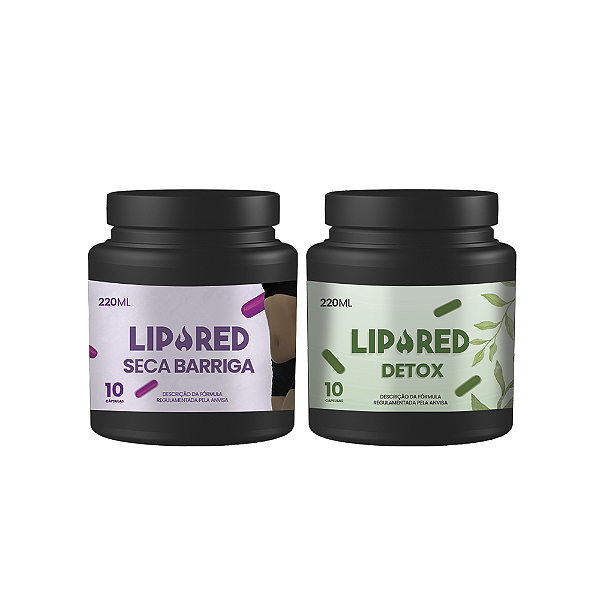 COMBO - LipoRed Seca Barriga + LipoRed Detox - 10 Cápsulas