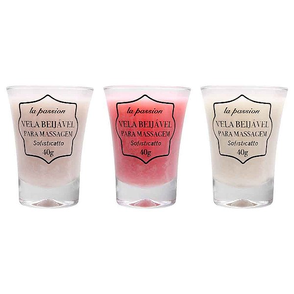 Vela Beijável Massagem La Passion 40G Sofisticatto