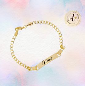 Pulseira Baby - Plaquinha Personalizada com Nome