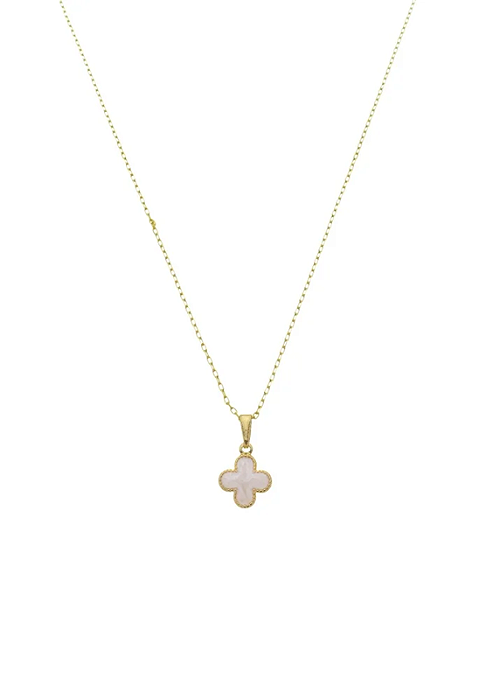 Colar Delicado com Pingente de Trevo • Banhado a Ouro 18k