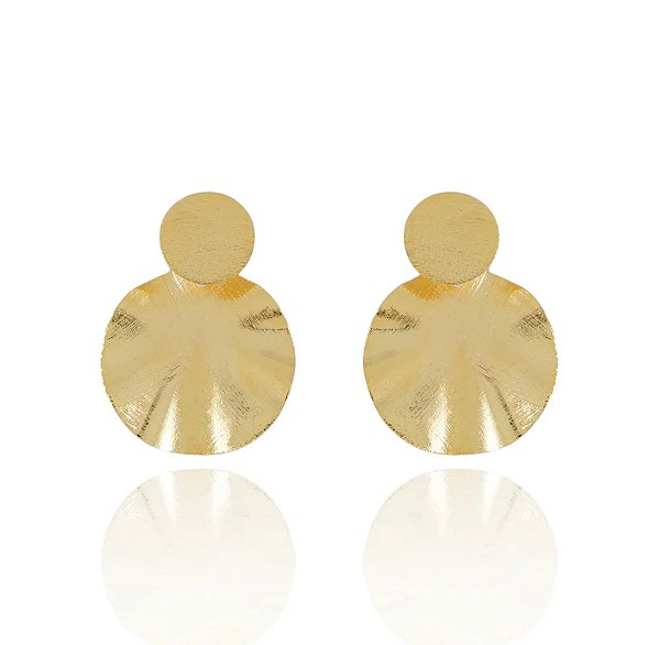 Brinco Orgânico de Pêndulo • Banhado a Ouro 18k