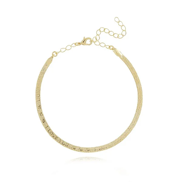 Pulseira Fita I Love You (3mm) • Banhado a Ouro 18k