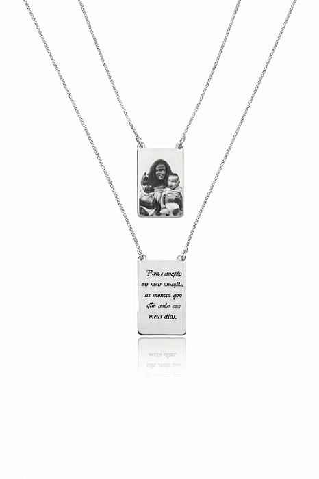 Escapulário Gravação e Mensagem personalizada • Banhado