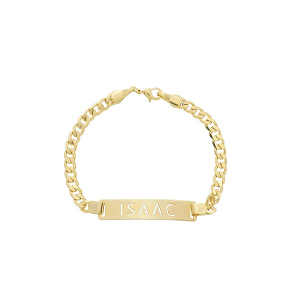 Pulseira Infantil Personalizada • Banhado a Ouro ou Prata