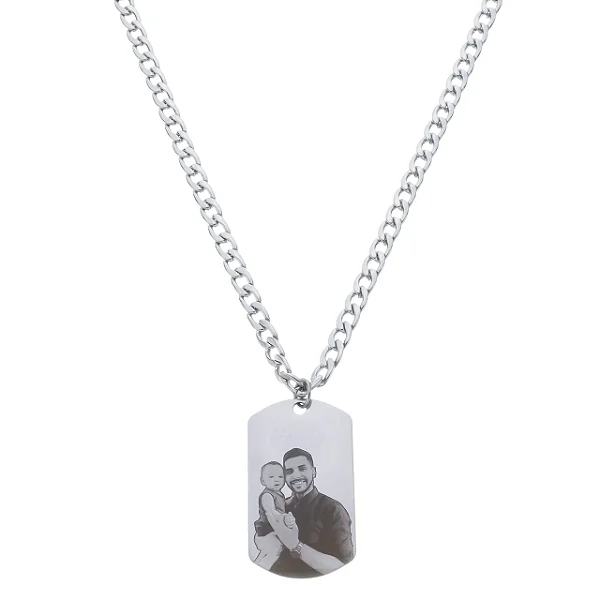 Colar Fotografico Personalizado Inox