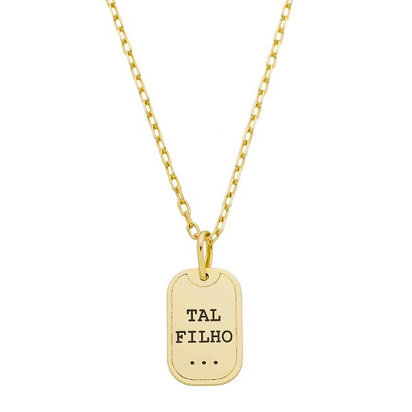 Colar Tal Pai Tal Filho • Banhado Ouro ou Prata