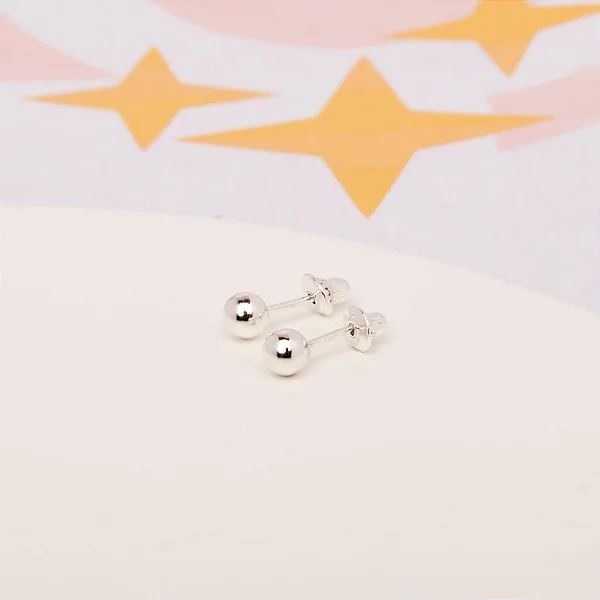 Brinco Bolinha Baby 4mm - Prata 925