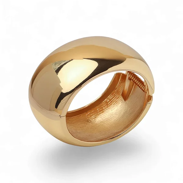 Bracelete Clássico Largo • Banhado a Ouro 18k