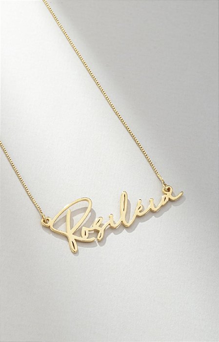 Colar Personalizado com Nome Banhado a Ouro 18K – Delicado e Exclusivo