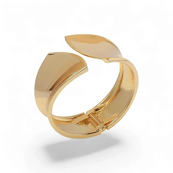 Bracelete Liso Orgânico • Banhado a Ouro 18k