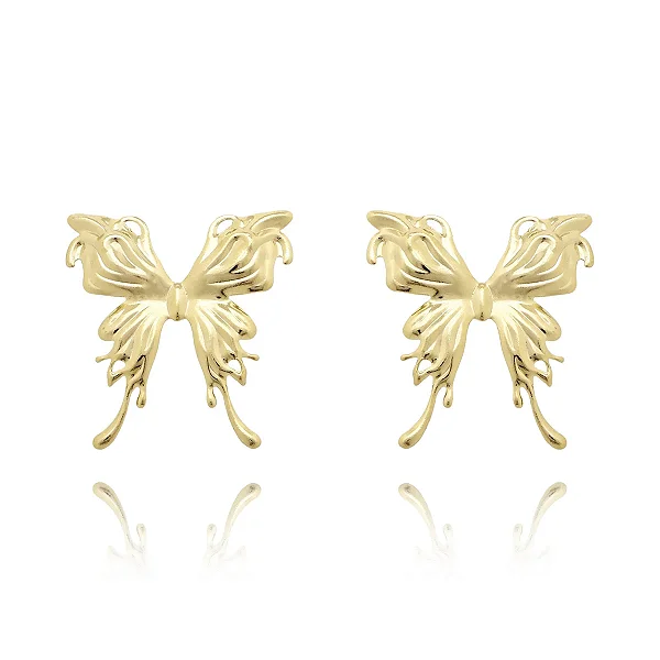 Brinco Borboleta Detalhado • Banhado a Ouro 18k