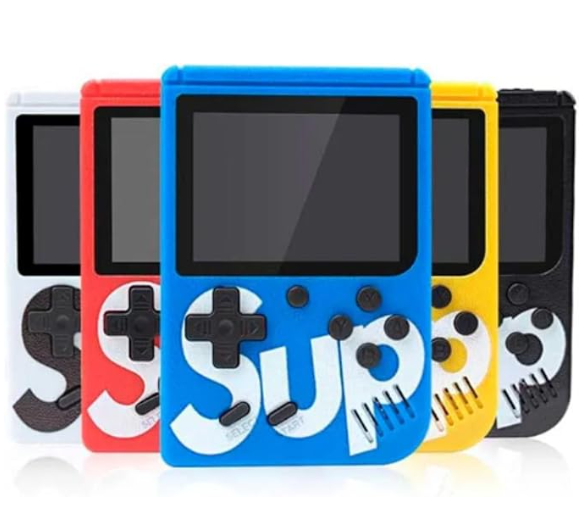 Mini Vídeo Game SUP, portátil, com 1 controle e 400 jogos retrô.