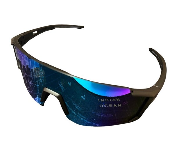 Óculos Fast Pace Com Lente Polarizada e Proteção UV400 -  Preto-Azul