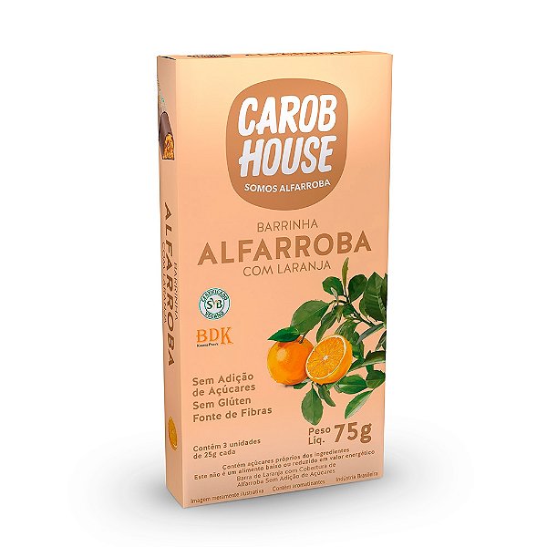 ALFARROBA COM LARANJA 75g - PACK C/3 UNIDADES