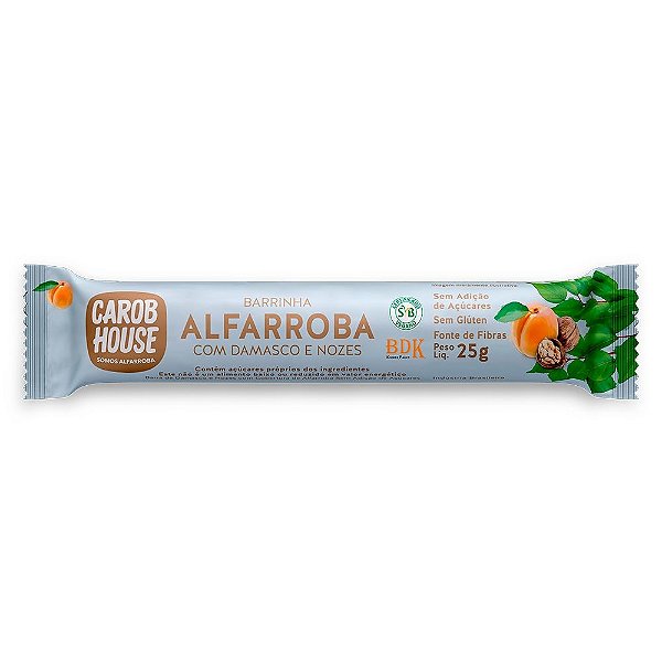ALFARROBA COM DAMASCO E NOZES 25G - UNIDADE