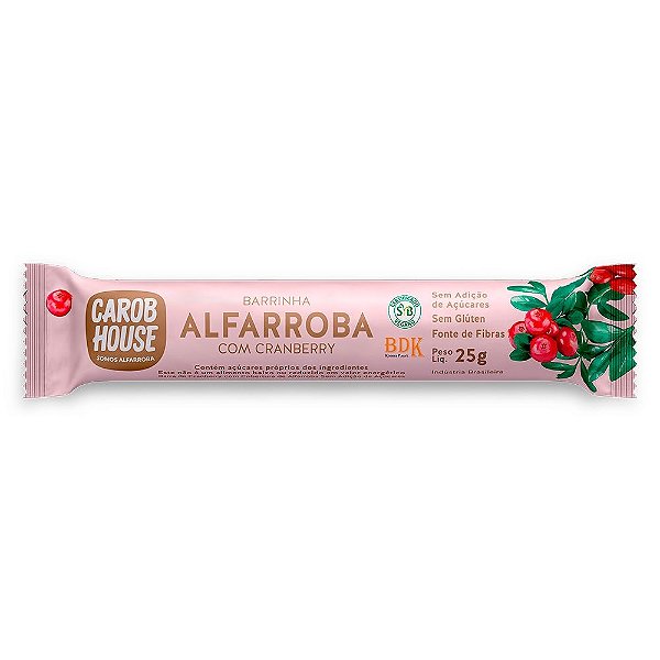 ALFARROBA COM CRANBERRY 25G - UNIDADE
