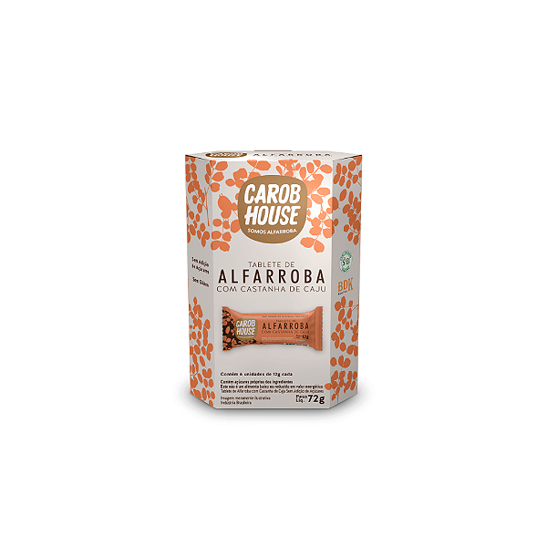 ALFARROBA COM CASTANHA DE CAJU 72G - EMB C/6 UNIDADES